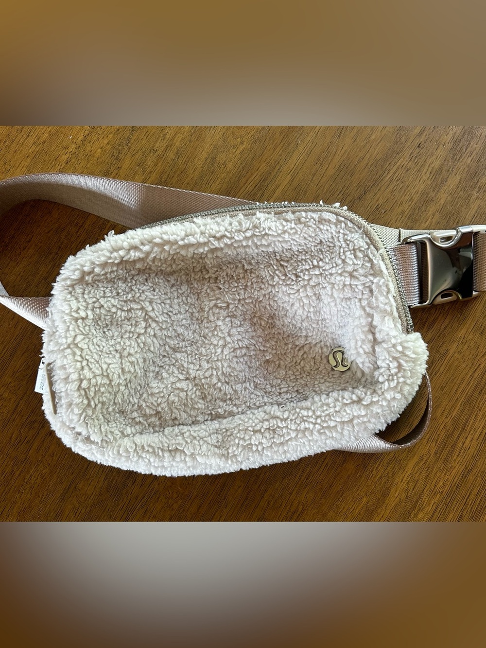 lululemon Ivory Sherpa Crossbody Bag